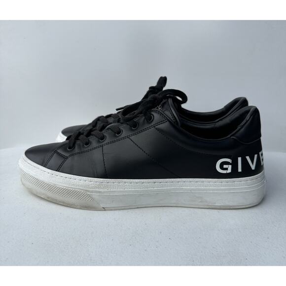 Givenchy Mens Tennis Shoes City Sport Sneakers Size 44 Black / White Logo main image 11